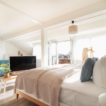Loewe Apartment Blau นอยเฮาเซิน อัม ไรห์นฟอล ภายนอก รูปภาพ